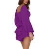 image:imageLYANER Womens Lantern Long Sleeve JumpsuitPurple