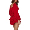 image:imageLYANER Womens Lantern Long Sleeve JumpsuitRed