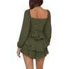 image:imageLYANER Womens Lantern Long Sleeve JumpsuitSolid Army Green