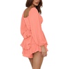 image:imageLYANER Womens Lantern Long Sleeve JumpsuitSolid Coral Pink