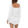 image:imageLYANER Womens Lantern Long Sleeve JumpsuitSolid White