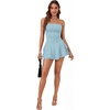 image:imageLYANER Womens Strapless Tube Elegant Romper DressLight Blue