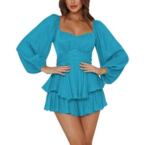 image:imageLYANER Womens Lantern Long Sleeve JumpsuitLake Blue