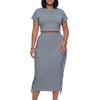image:imageLYANER Womens Fringe Casual 2 Piece OutfitsDenim Blue