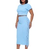 image:imageLYANER Womens Fringe Casual 2 Piece OutfitsLight Blue