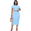 image:imageLYANER Womens Fringe Casual 2 Piece OutfitsLight Blue