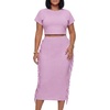 image:imageLYANER Womens Fringe Casual 2 Piece OutfitsLight Purple