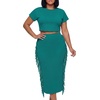 image:imageLYANER Womens Fringe Casual 2 Piece OutfitsTeal Blue