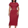 image:imageLYANER Womens Fringe Casual 2 Piece OutfitsWine Red